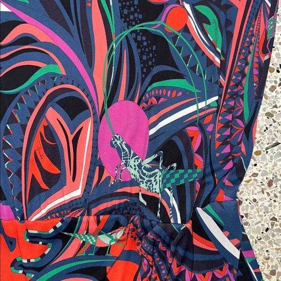 Emilio Pucci multicolor grasshopper dress stretch US 4 - Picture 5 of 10